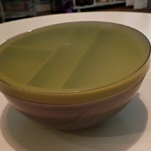 Yellow and Brown Divided Bowl